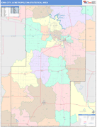 Iowa City Metro Area Digital Map Color Cast Style